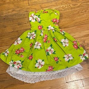 Little green floral Hollister dress